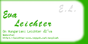 eva leichter business card